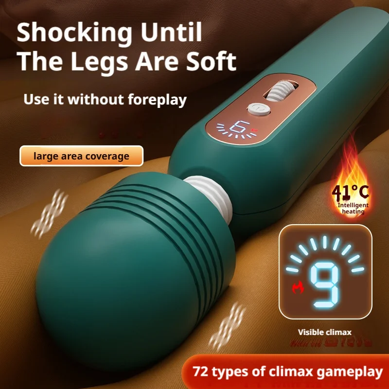 Clitoral wand vibrator showing ergonomic silicone handle