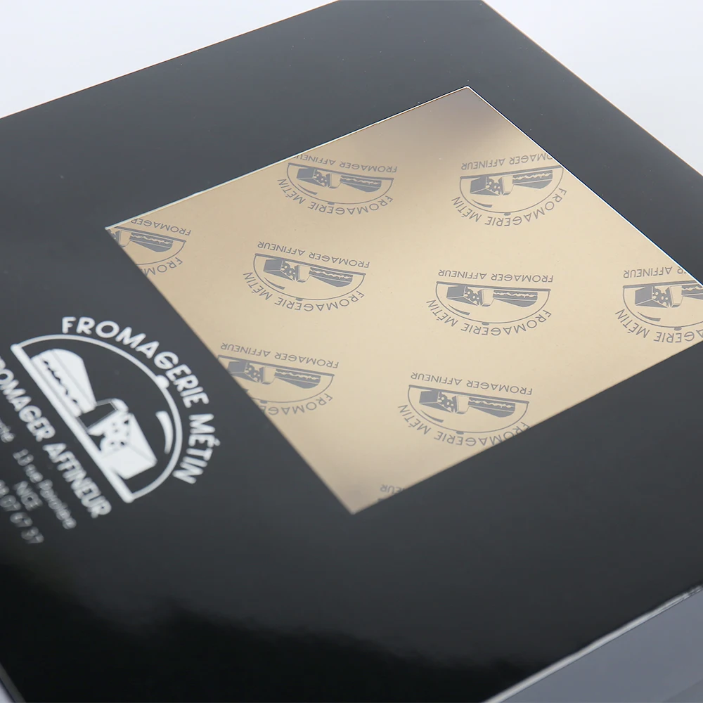 Customized High-End White Folding Card Drawer Box Silver Hot Stapling PVC Window Design UV Kraft Liner Foil Premium Food