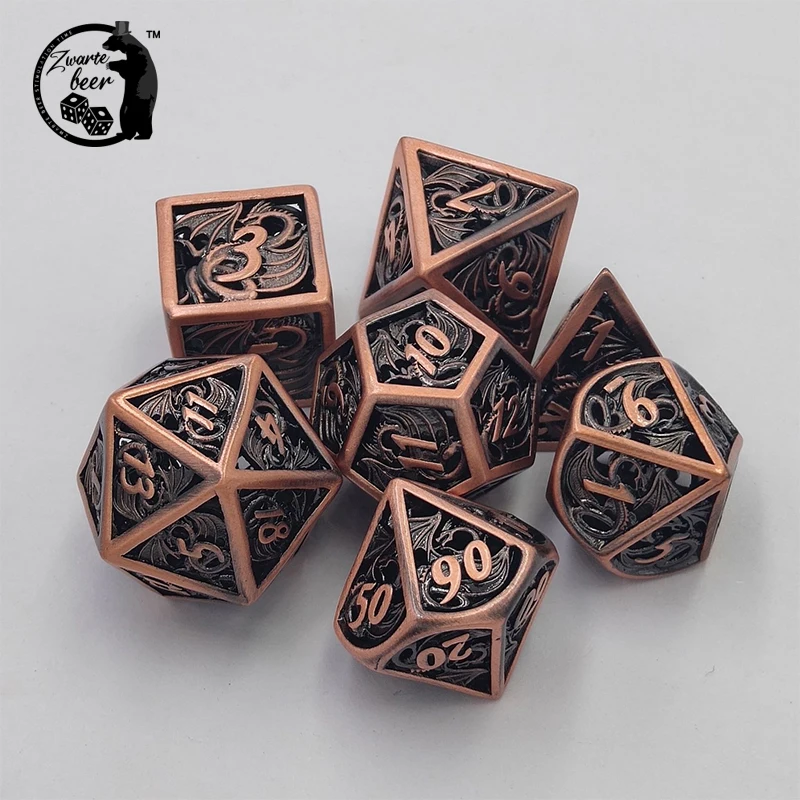 Copper Dragon Polyhedral, D&D Dice 