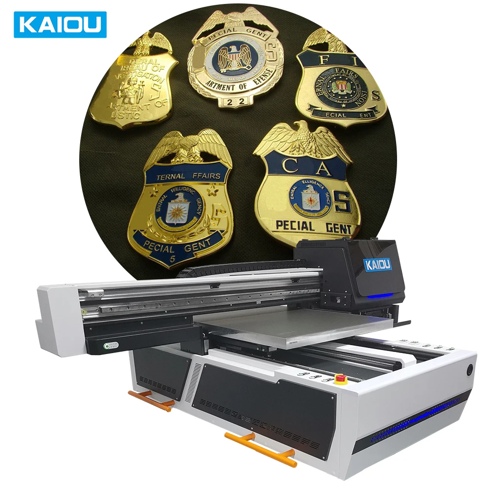 Kaiou XP600 Compress Uv Printer Multifunction for Acrylic Glass Plaques and Cufflinks Flatbed Uv Printer 6090