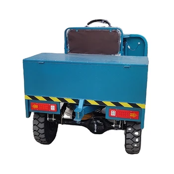 Warehouse Turnover Goods Pallet Truck Heavy Duty Cargo Platform Trolley Four Wheel Logistics Electric Flatbed Trolley 4T Tractor