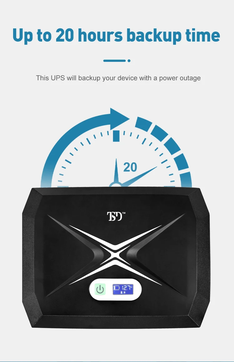 Новое поступление, мини-ИБП с постоянным током 5 В, 9 В, 12 В, источник бесперебойного питания POE LAN 15 В, 24 В, 48 В для домашнего Wi-Fi маршрутизатора, модема, системы видеонаблюдения