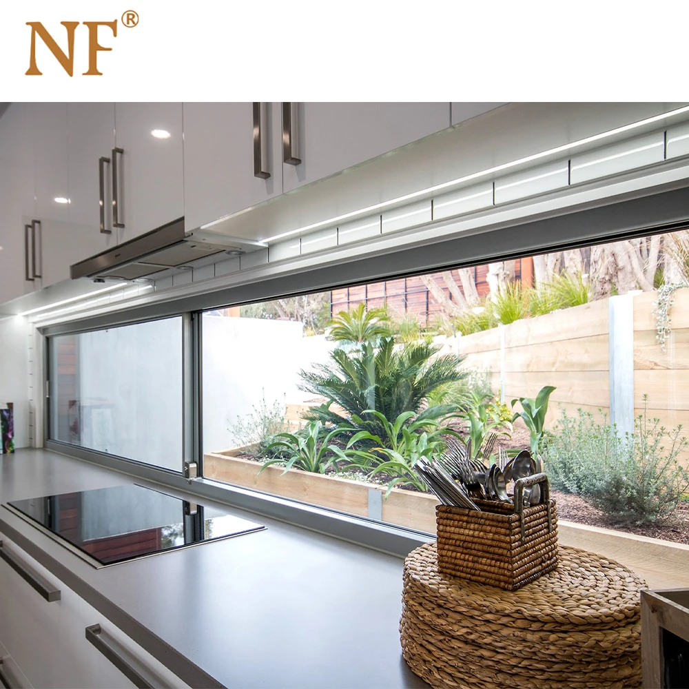 Thermal break aluminium profile frame sliding windows offer slim line desig...