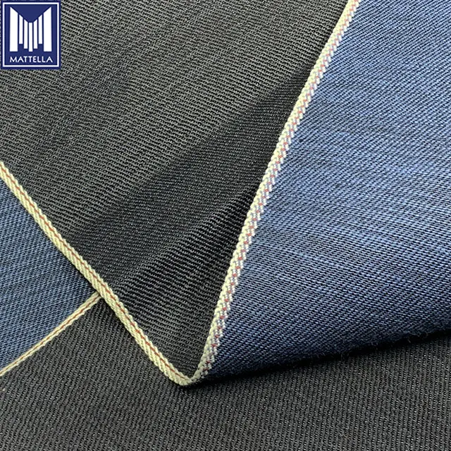 Wholesale 10oz Indigo Warp Blue Weft Selvedge Japanese Denim Fabric 100%  Cotton for Women's Men Pants in Stock with Best Price
