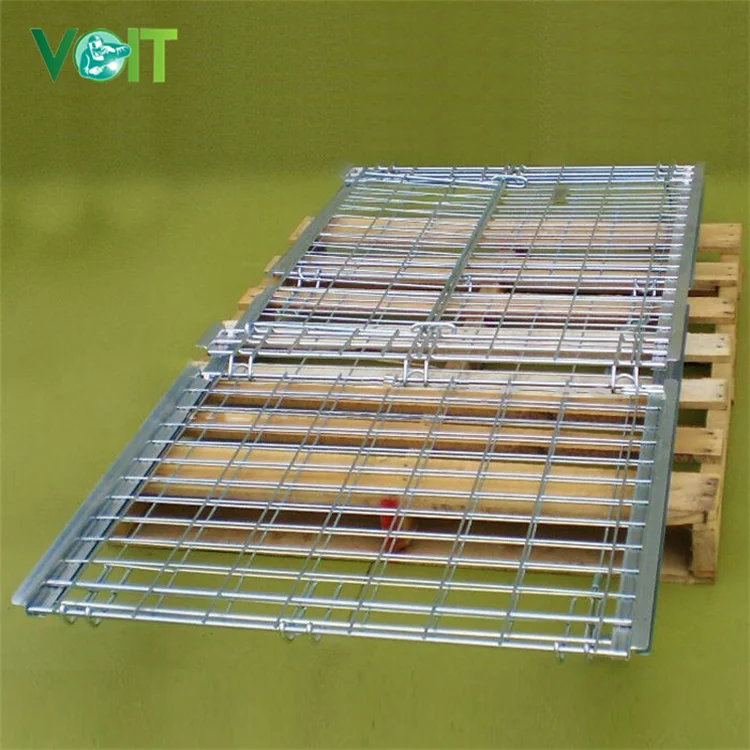 VOIT Material Handling Industrial Storage Stackable Folding Bottomless Cage