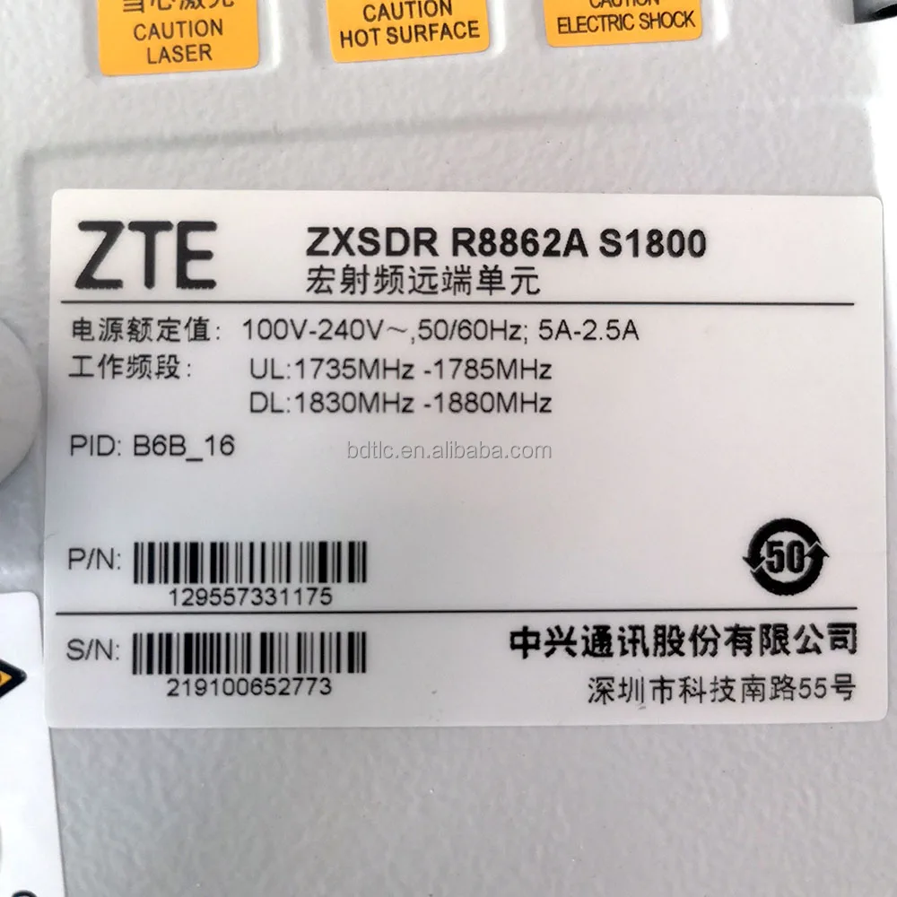 ZTE ZXSDR R8862A S1800 A6A A6B B6A B6B - Air B6B ZTE RRU 8862A
