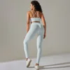 6610 cross bra + pants set   light gray