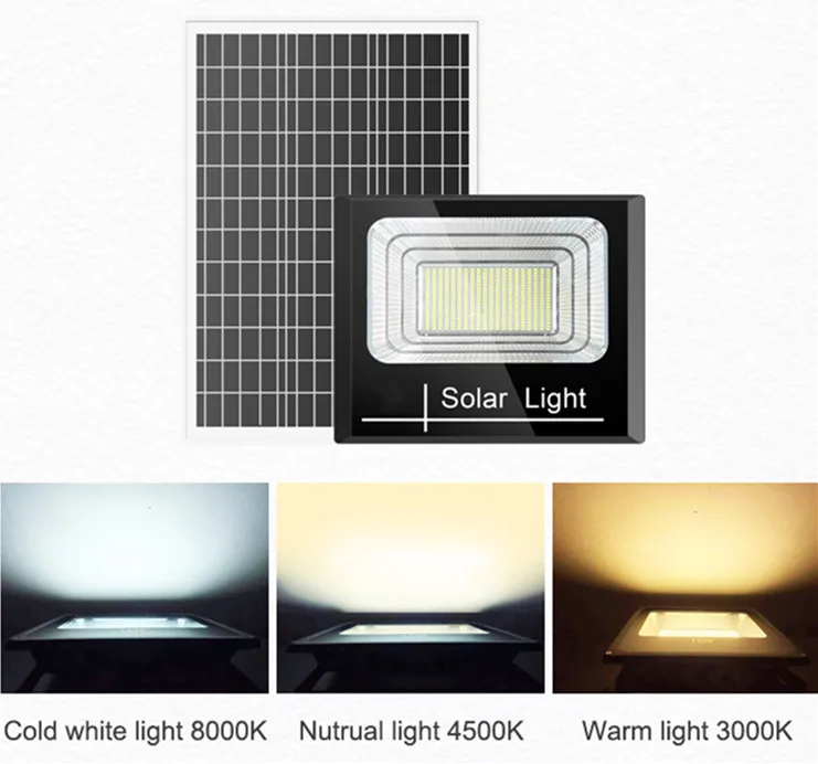 2021 LED Solar Flood Light High power Energy Saving Outdoor ip67 waterproof 25w 40w 60w 100w