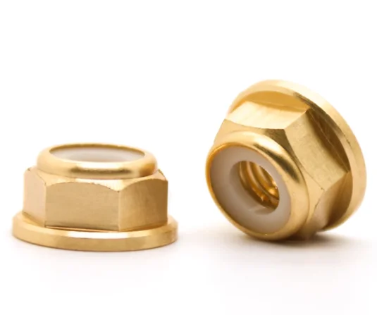 product good supplier m6 m10 m12 m20 h59 h62 yellow brass copper bronze polished nylon insert hex hexagon flange serrated lock nut-65