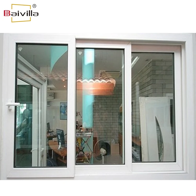 Factory Price Custom UPVC Vinyl Slide Windows Small Size Plastic PVC Glass Bathroom Sliding Window