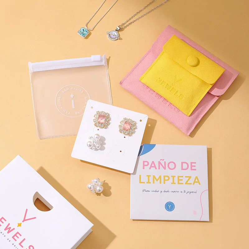 A1 High End Flip Top Square Custom Size Microfiber Velvet Jewelry Envelope Packaging Pouches with Matte Zipper manufacture