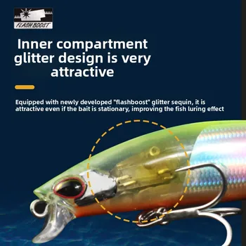 Kuanglin Stainless Steel Mino Long Cast Luya Bait Dead Fly System Sea Bass Cocked Beak Bambos Luya Hard Bait Floating Water – Hard Lure – view 4
