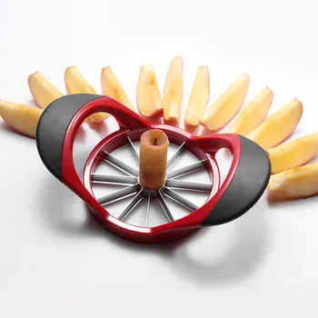 Kitchen Supplies Novelty Stainless Steel Blade Apple Slicer Corer Fruit Cutter for Outdoor Camping Picnic