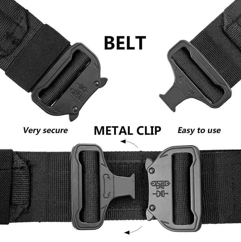 High Density Material Tactical Belt High Duty Tactical Duty Belts Sport Enthusiasts Utility Belt with Accessories Pouches