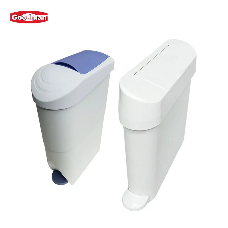 Kitchen Bathroom Rectangular Small Feminine Foot Pedal Mini Sanitary Waste Pad Disposal Bin Hygiene Bins For Narrow Space manufacture