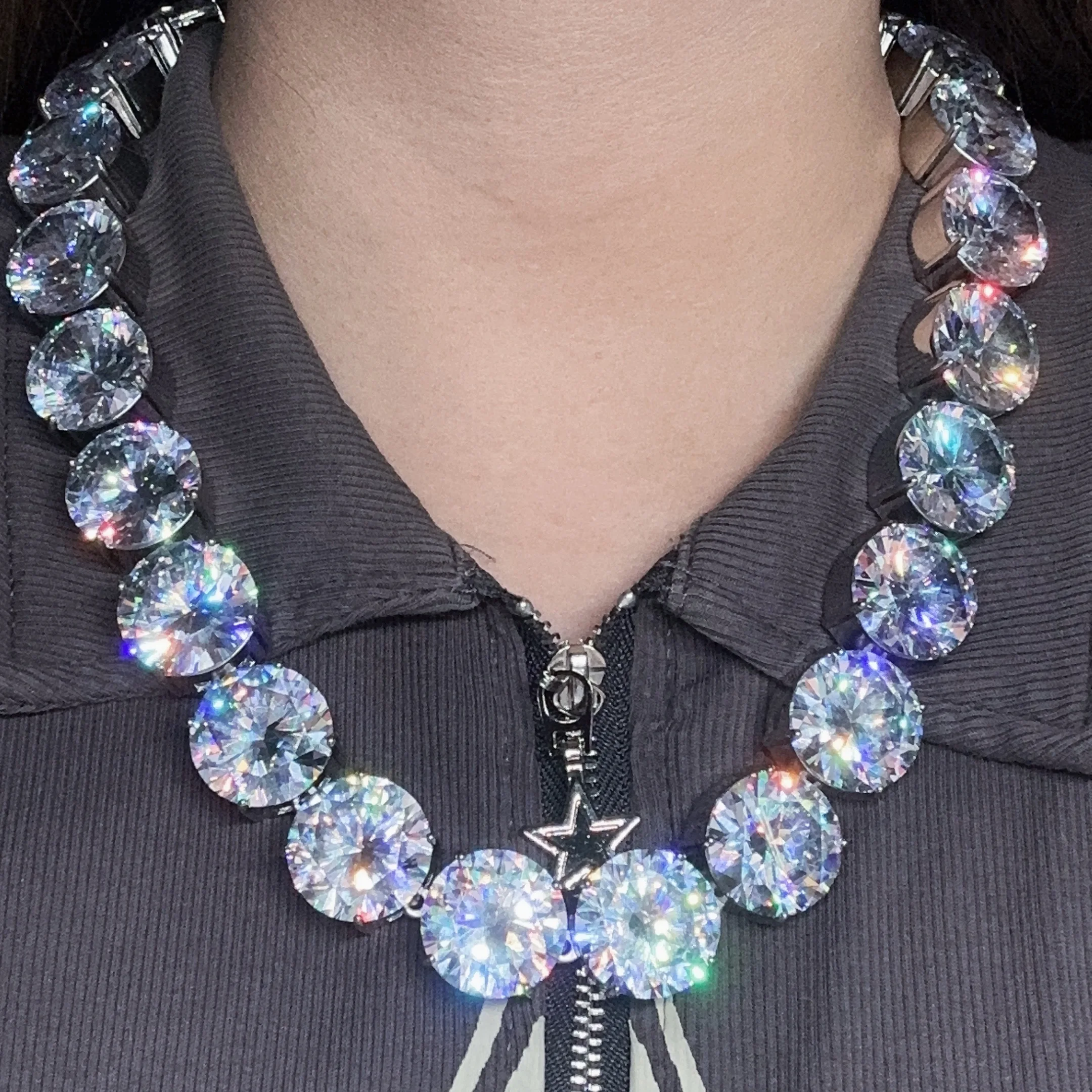 タナカダイスケcrystal ribbon chain pierce タナカダイスケ crystal