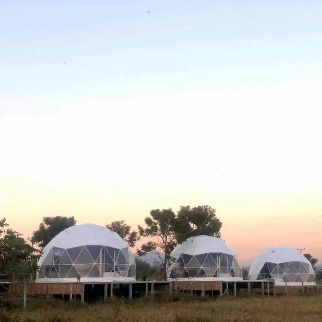 Durable 6m Glamping Geodesic Dome Tent 