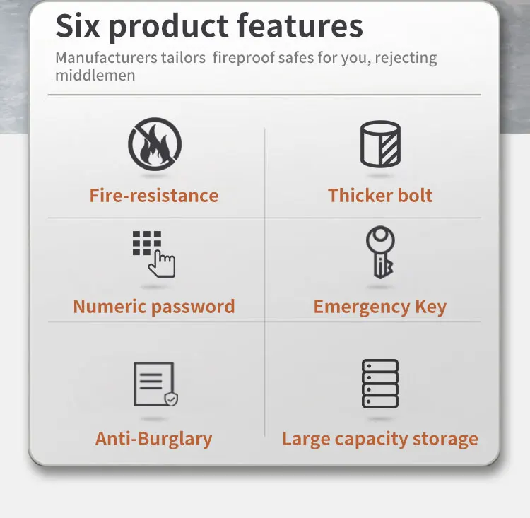 CEQSAFE High-end Fire Proof Safe Two Drawers Resistant Fire Filing Cabinets supplier
