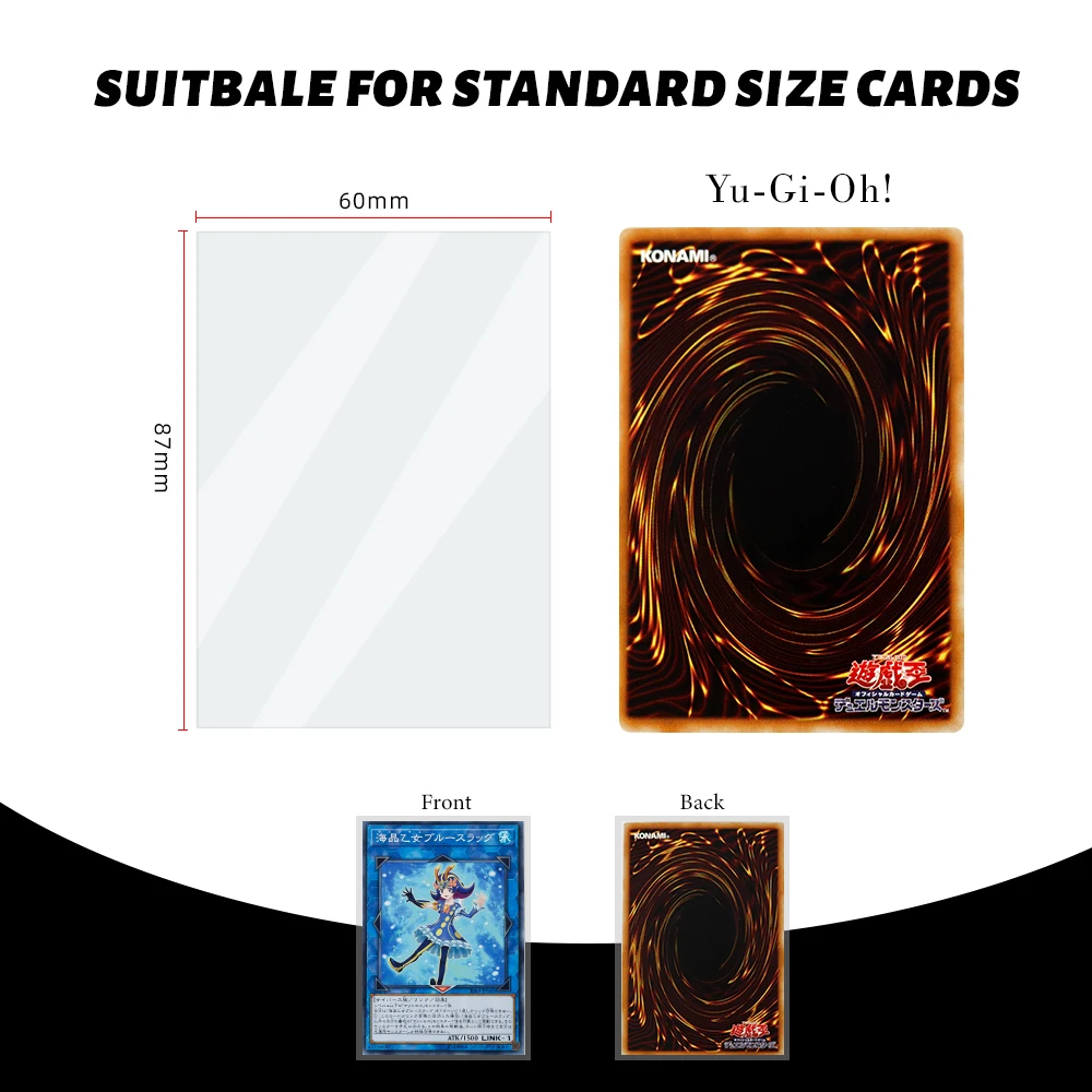 what size sleeves fit yugioh cards Amazon.com: Clear Card Sleeve 200 Pack Compatible with Yu-gi-oh Card Sleeve  Japanese Small Card Sleeves Photocard Sleeves 62x89mm, Back Textured  Perfect Shuffling, Protect Your Japanese Sized Never Tear : Toys & Games main image 1