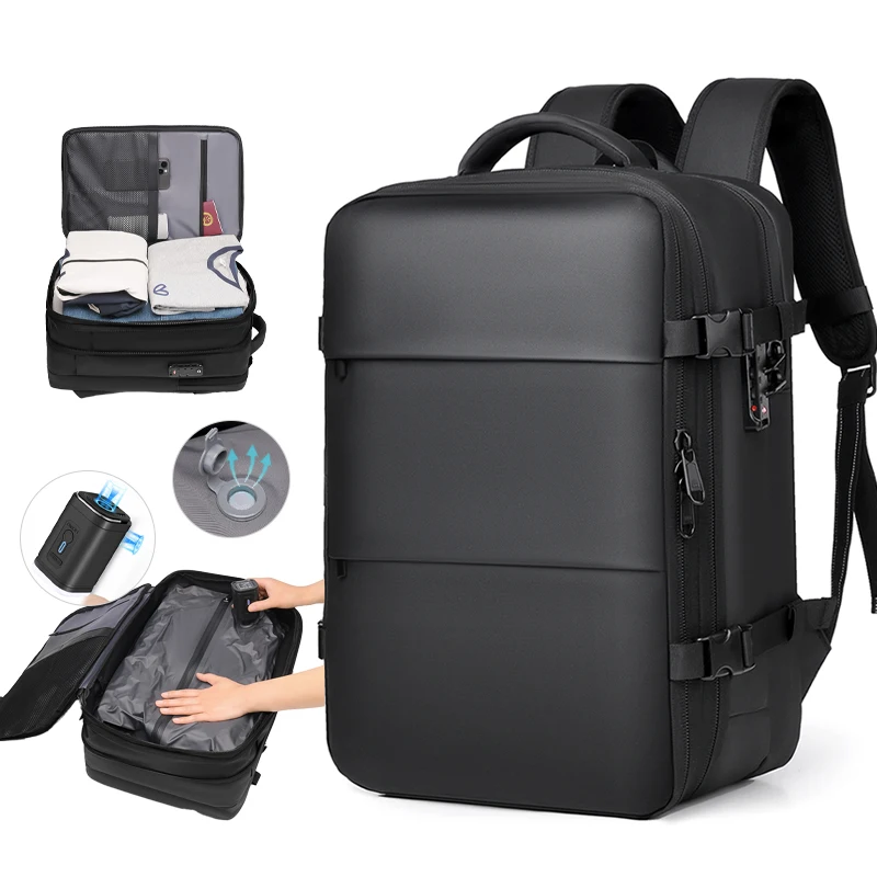Stock Cheap Large Capacity Backpack Anti-Theft Custom USB Vacuum Compression Waterproof Bag Travel Business Laptop Backpack