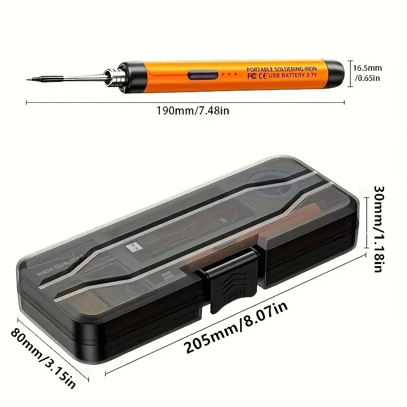 USB Portable Charging 5V 8W Wireless Mini Household Lithium Battery Soldering Iron Set