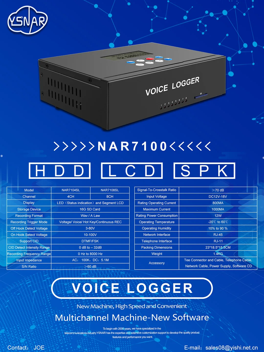 Phone Call Recorder | Standalone Network Telephone Voice Recorder | 4CH Affordable SD Card Voice Logger for Call Center System