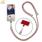 Hard Phone Case Stylish Safety Universal Tether Transparent Patch Neck Strap 160cm Hard Clear Printing Lanyard Crossbody Cell For 13 Phone Case