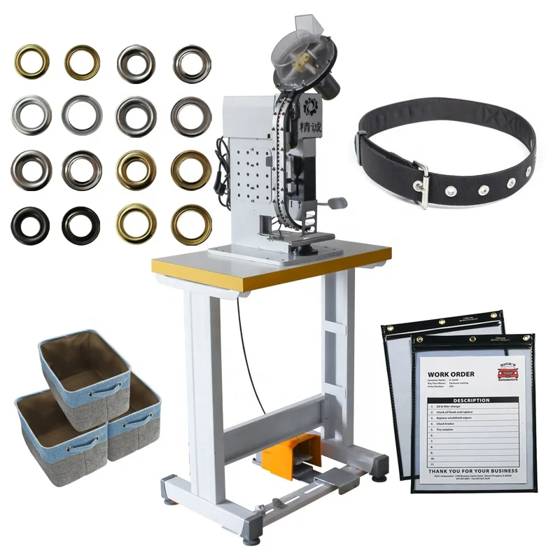 Multi-used Electronic Semi-automatic Paper Bag Eyelet Grommet Punching Attaching Machine