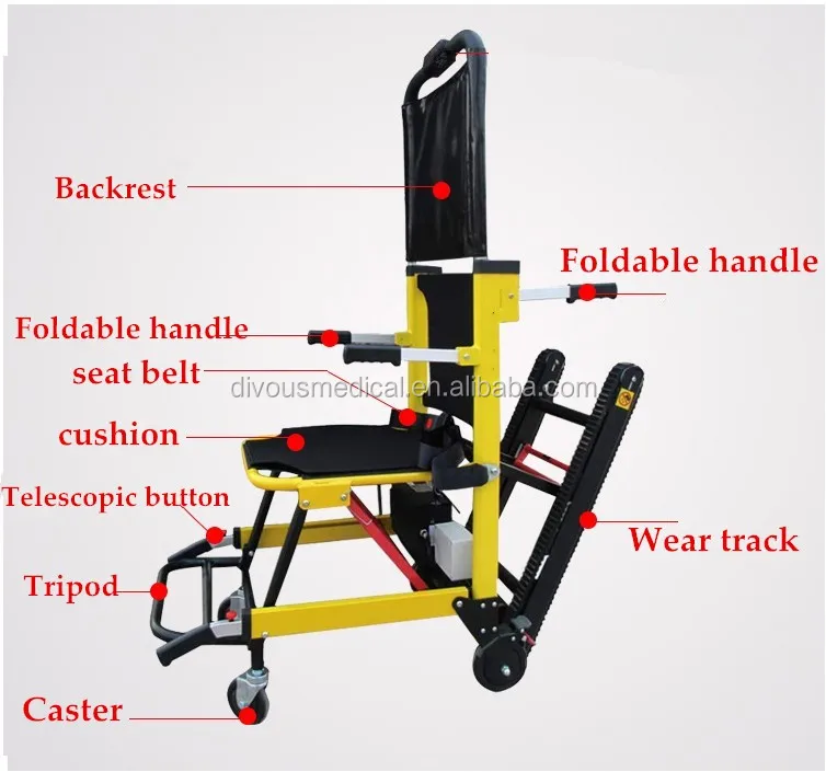 Compact Multi-Function Rehab Crawler Lifting Power Chair ECO Battery Electric Stair Climbing Wheelchair for Elderly Disabled
