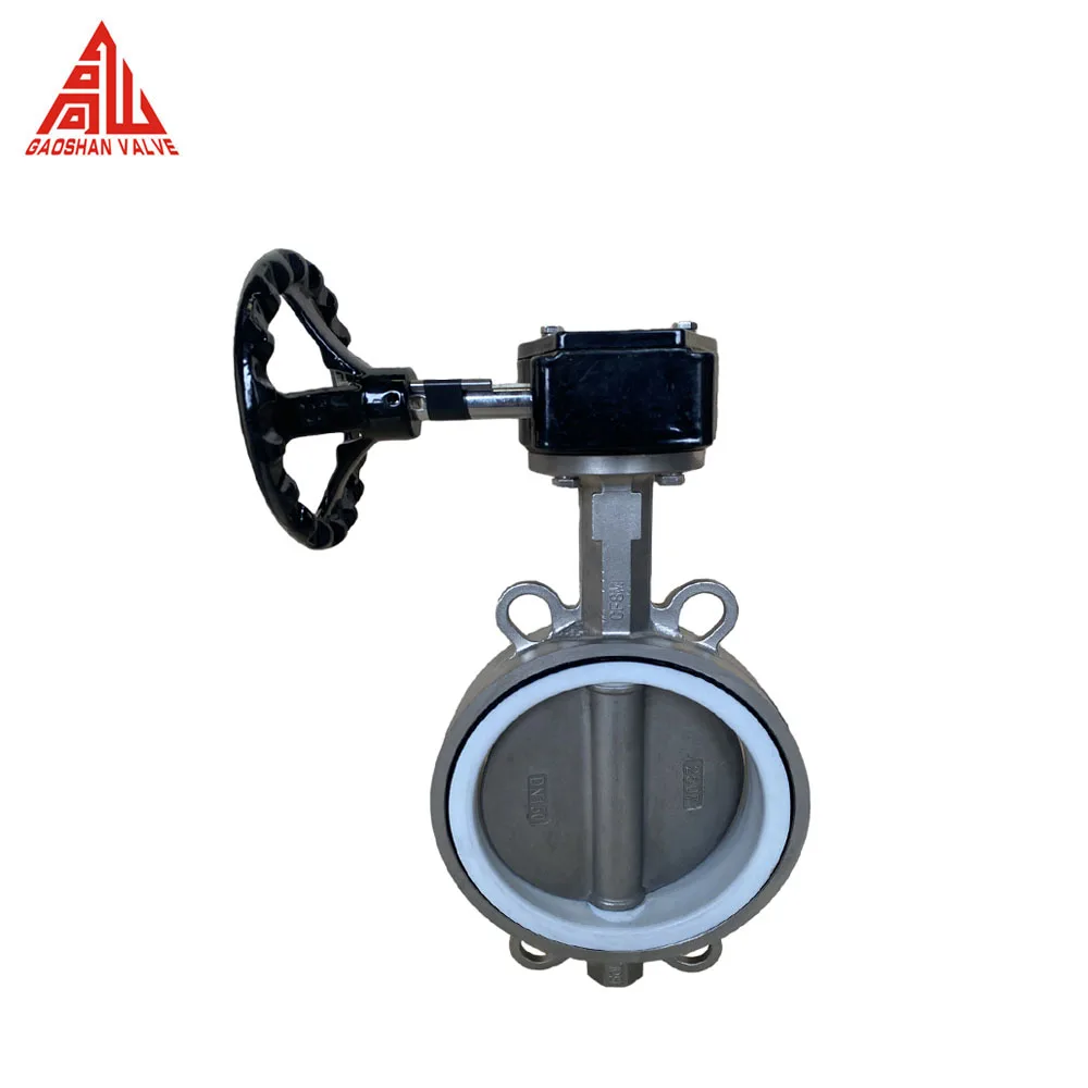 D371f Butterfly Valve Ptfe Seat Duplex Stainless Steel 2507 Wafer