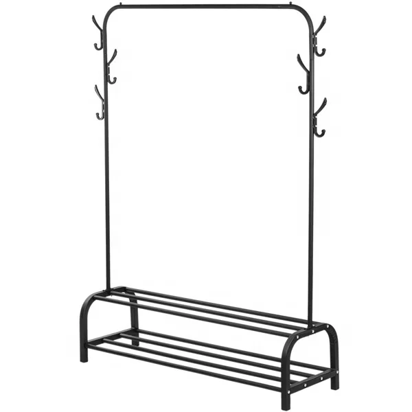 Competitive Price Rack Clothes Mobile Vertical Metal Double Pole Clothes Storage Dryer Rack