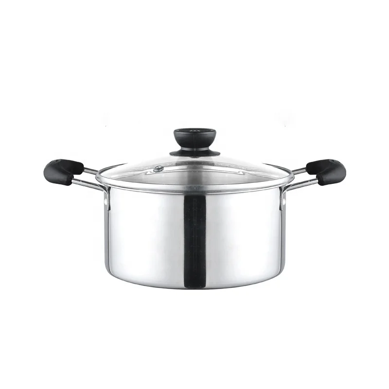 Кастрюля для приготовления пищи из нержавеющей стали кастрюля супа со стеклянной крышкой