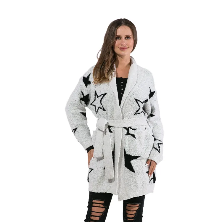2022 Women's Winter Fuzzy Sweater Star 