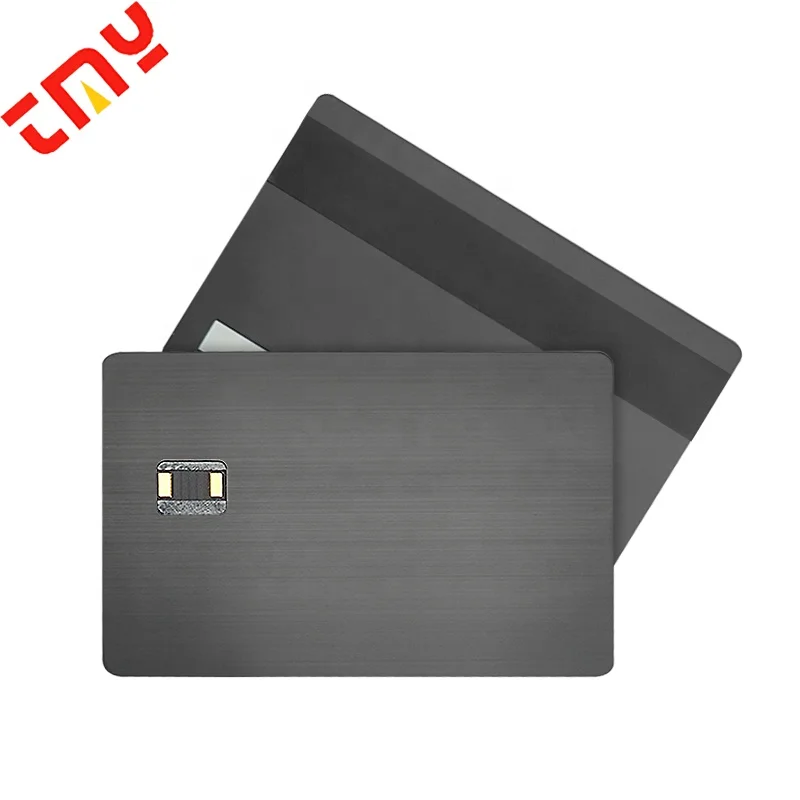 4 Colors Engraving Dual Interface Digital  Enable Contactless Metal Visa Credit Debit Card Blank With NFC