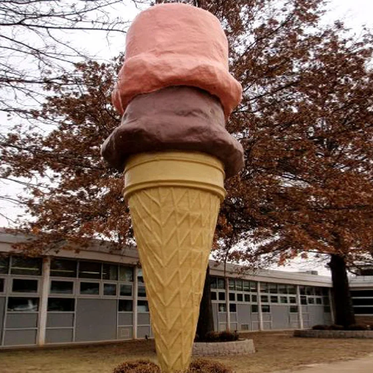 resin ice cream cone statue large