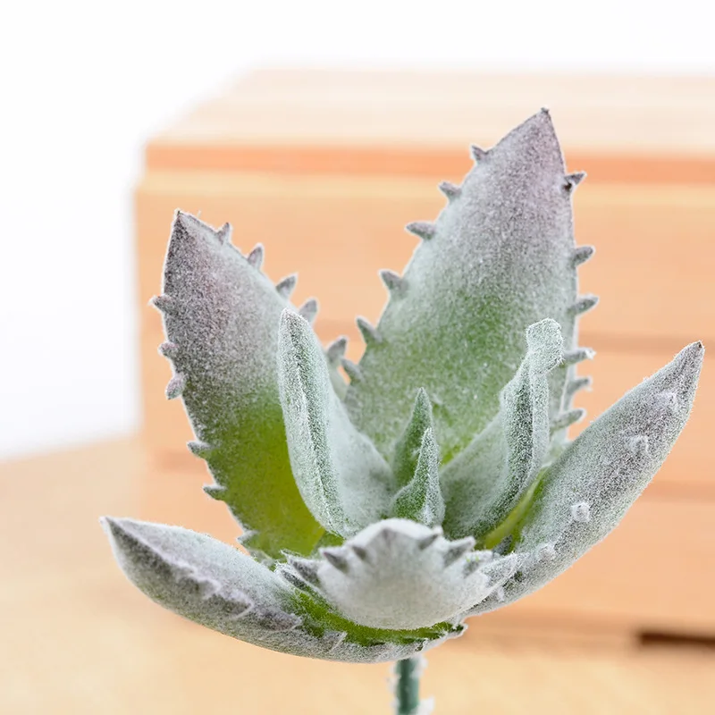 Artificial Flocked Succulents Mini Fake Succulent Plants Faux Premium Decor for DIY Crafting Home Floral Wall Garden Arrangement