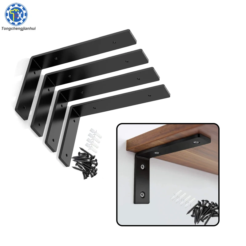 Customized Round Corner End 90 Degree Metal Wrought Iron Angle Bracket for Furniture Bed Wood Bar Connecting