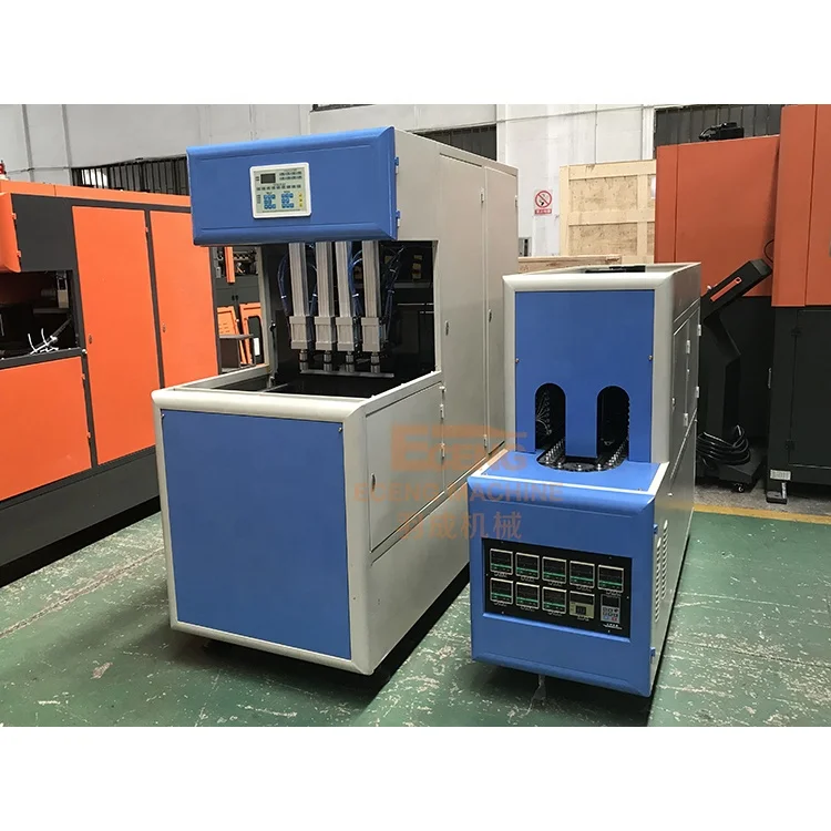 Semi Automatic PET Preform Water Juice Bottle Blow Molding Machine / YC-2L-2 2 Cavity Pet Blowing Machine 1L 2L