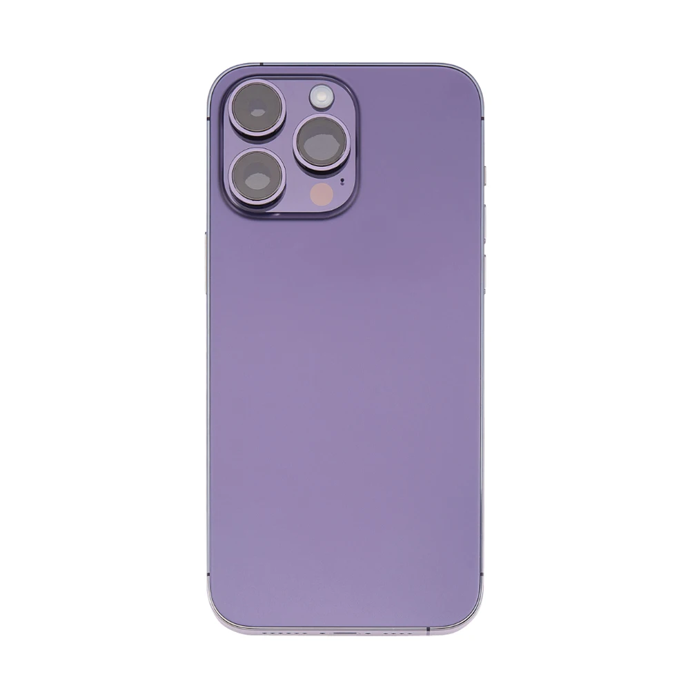 Запасной корпус для iPhone 14 Pro Max, Задняя Крышка аккумуляторной батареи, стекло со средней рамкой в сборе