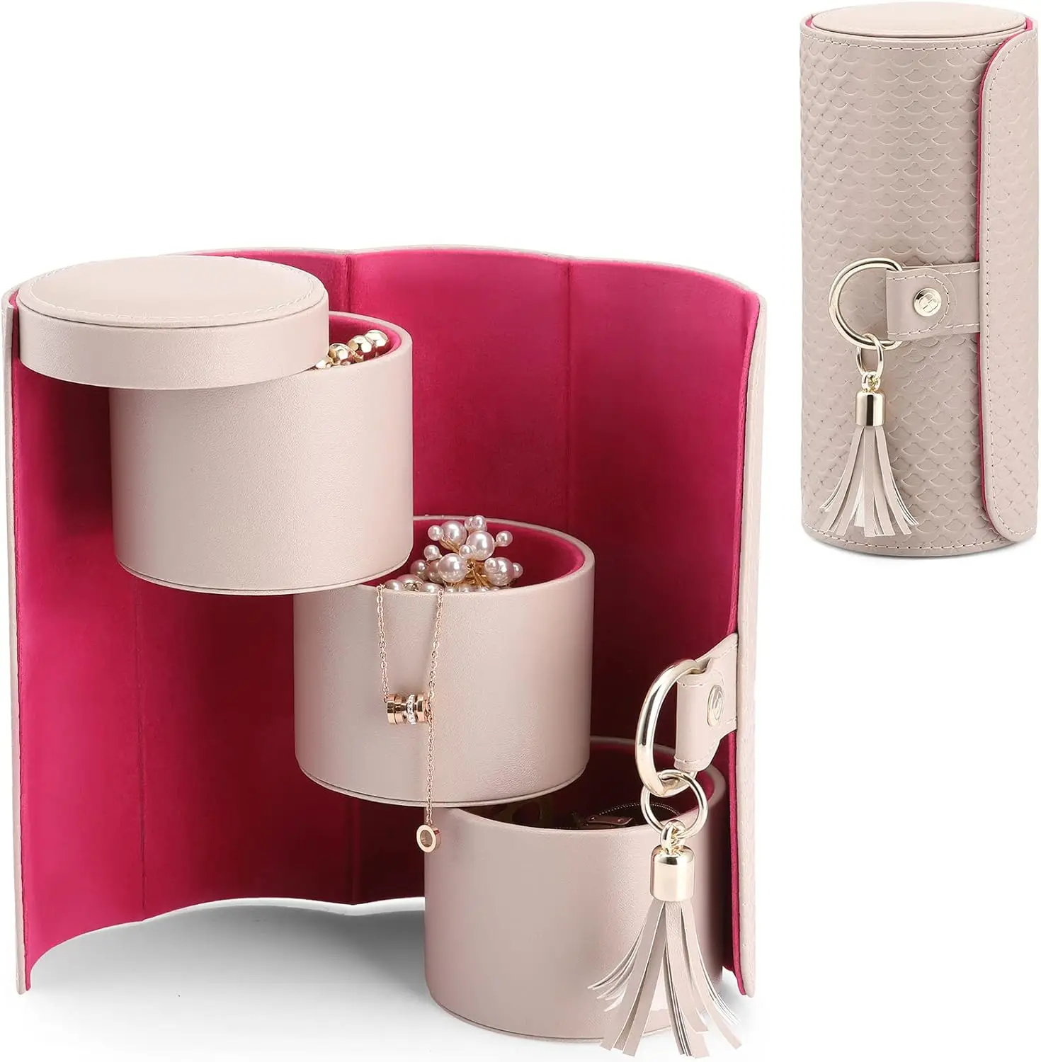 Luxury Leather Travel Jewelry Organizer Box