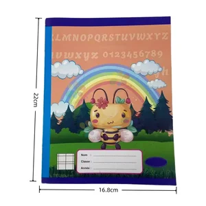Wholesales Staple Binding Exercise Book for Mozambique Artpaper Cover 14.5*21cm Customization Available Source Factory