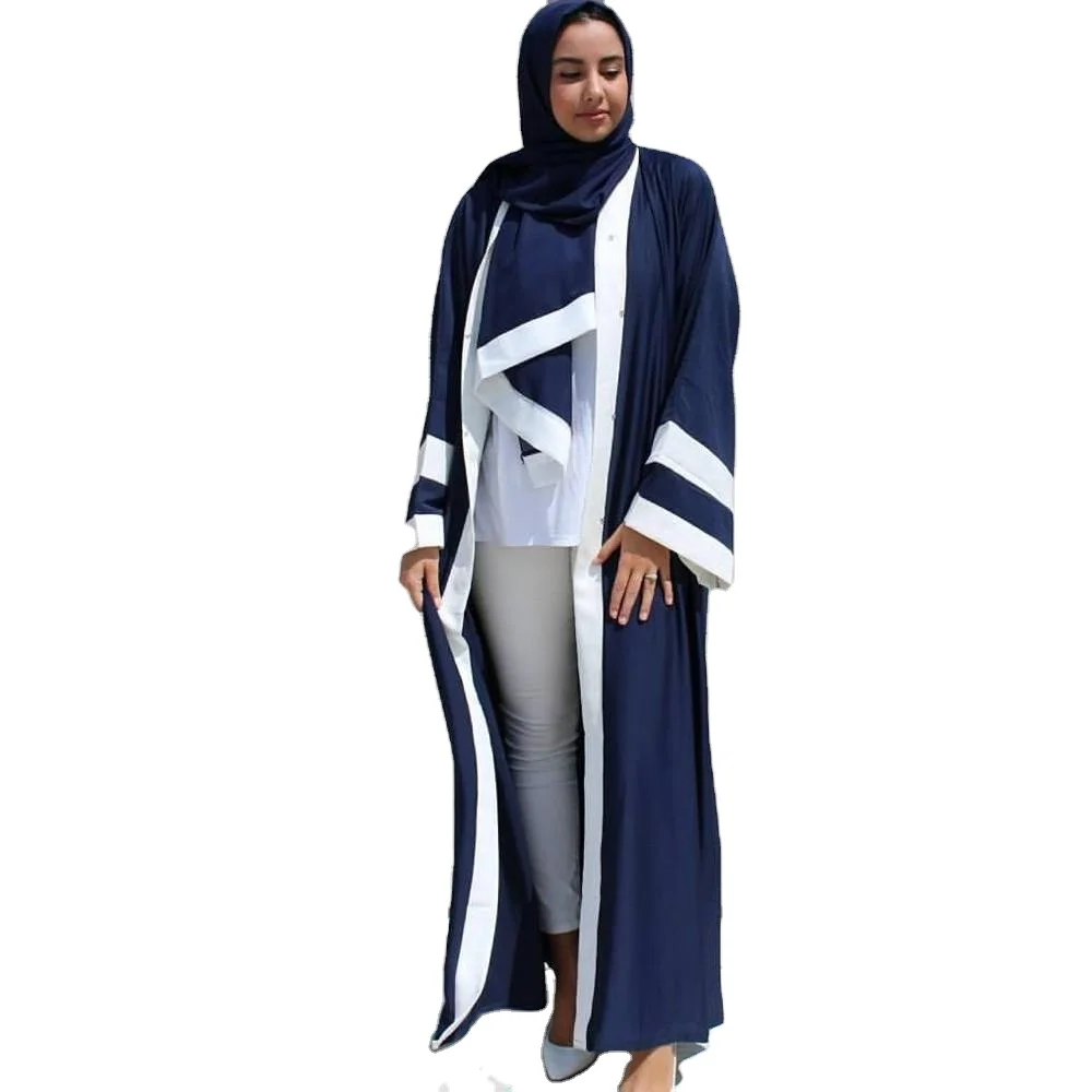 Glory 4 Color Options Joint Color Simple Muslim Women 2022 New Style Glory Abaya with Belt and Hijab