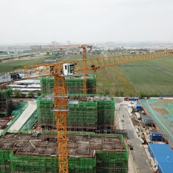 Hot Sale T7020-10E10 Ton flat toptower crane with 70 Meter Jib Length dahan tower crane