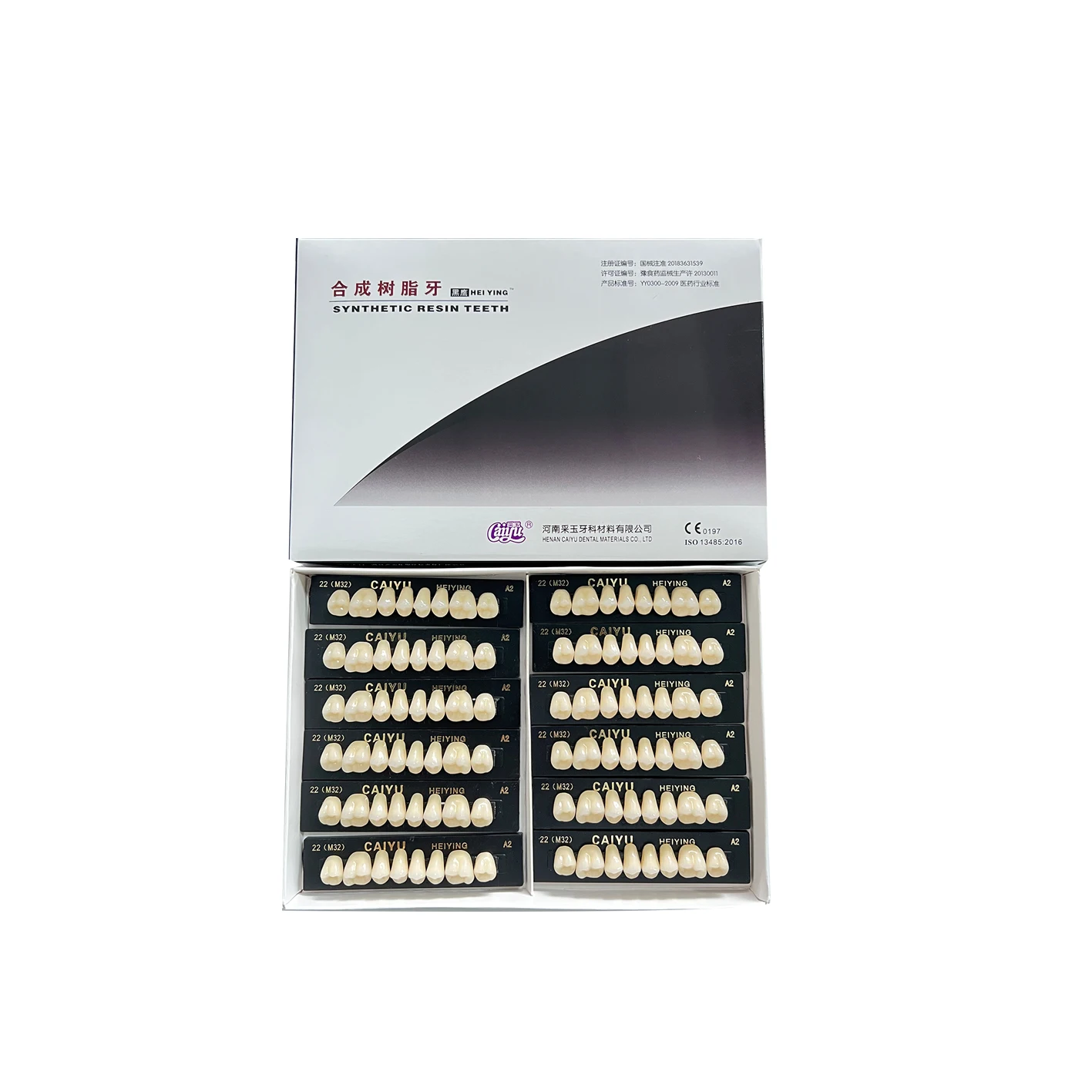 CAIYU Factory Price CE ISO Certificated Wholesale Custom Denture Posterior Synthetic Resin Teeth