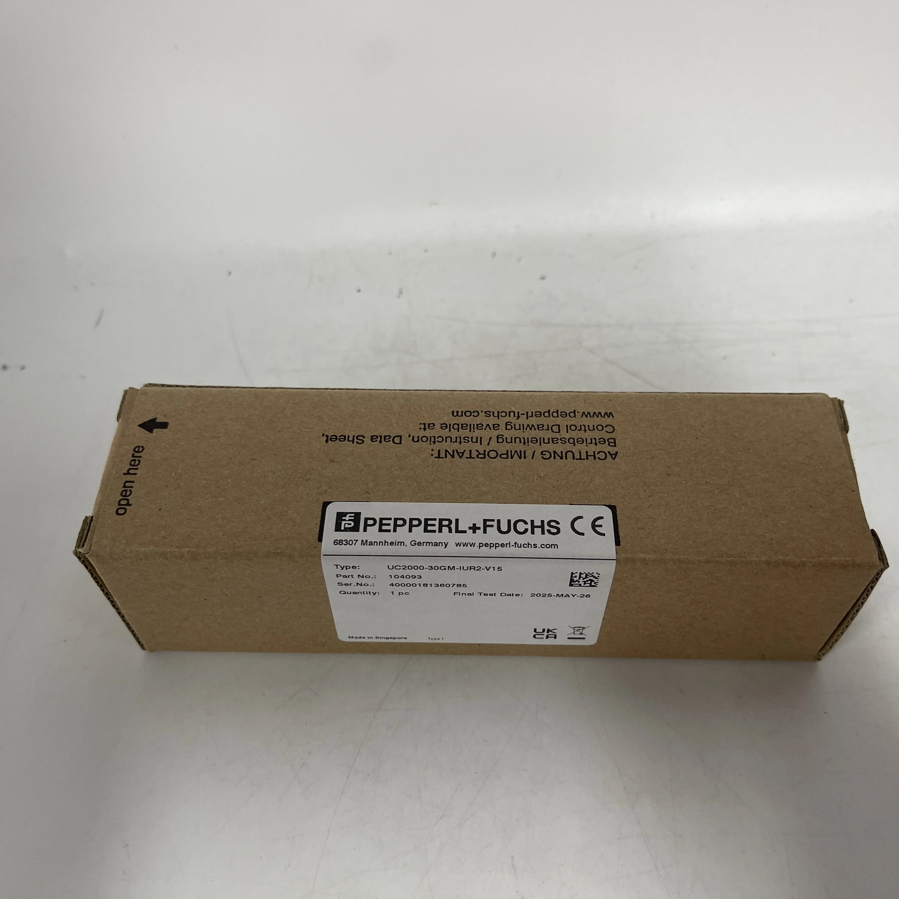 Pepperl+Fuchs Proximity Sensor UC2000-30GM-IUR2-V15 104093 Pepperl+Fuchs Proximity Sensor UC2000-30GM-IUR2-V15 104093