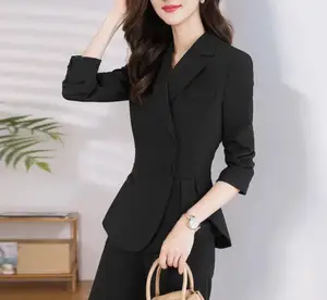 Two-Piece Tailored Ladies Office Suits for Women Formal Business Vendor Suit Sets