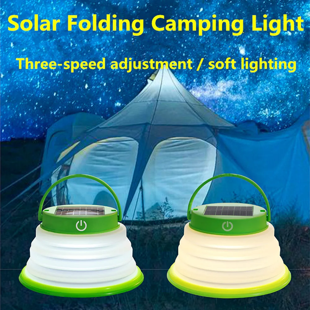 Waterproof Portable USB mini Collapsible Solar LED Camping Lights Hanging Lanterns Outdoor Emergency Lights for Hiking Travel supplier