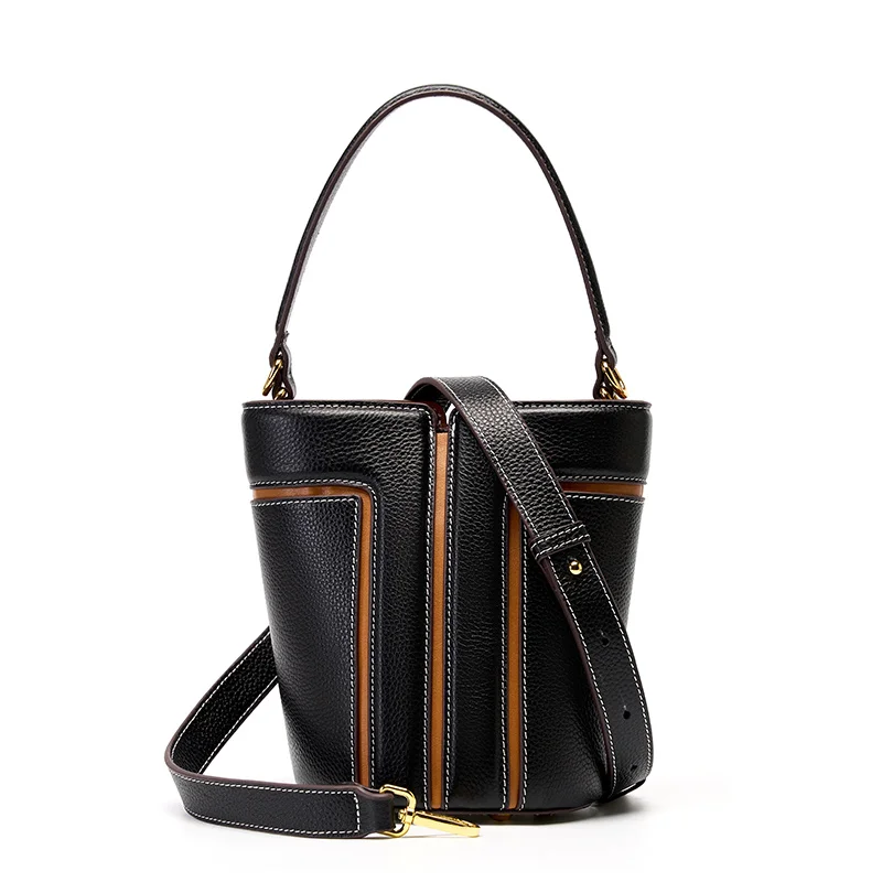 Latest Design Customize Wholesale Lady Leather Crossbody Shoulder Bag Leather Hand Bag for Women’s Bucket Bag