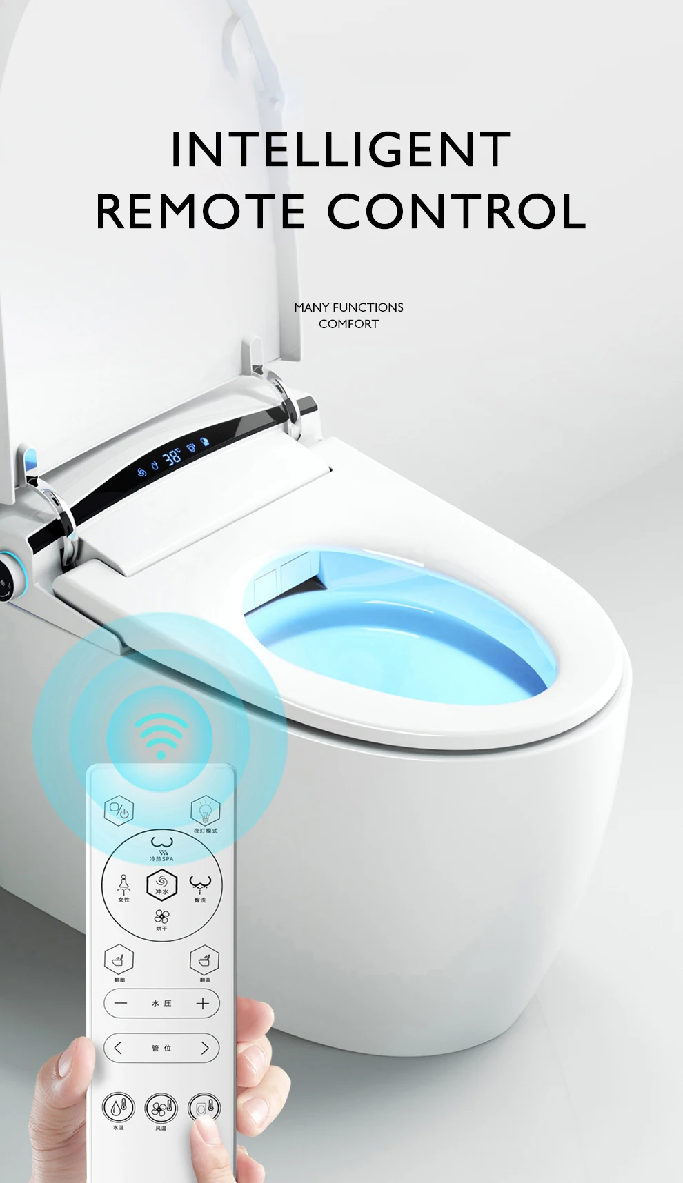 Tankless Japanese Bathroom 110v Self Clean Full Automatic Open Seat S