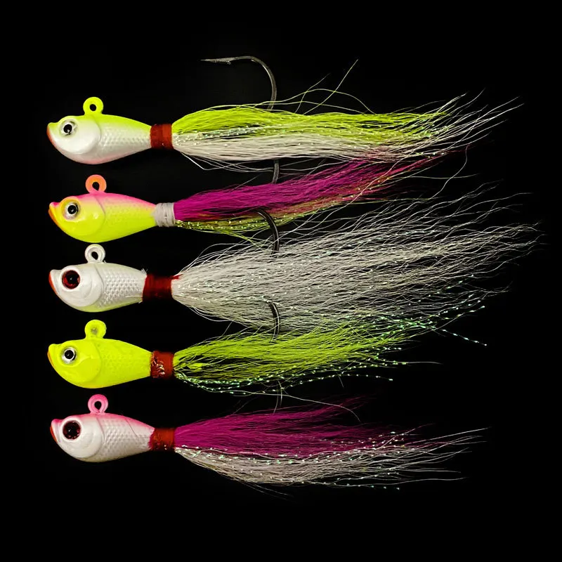 alibaba spool fishing lure hair Jigs  Venture Lures while sharp hooks ensure solid penetration on the strike 1Standard Minno4 Hair Jig, 1/16